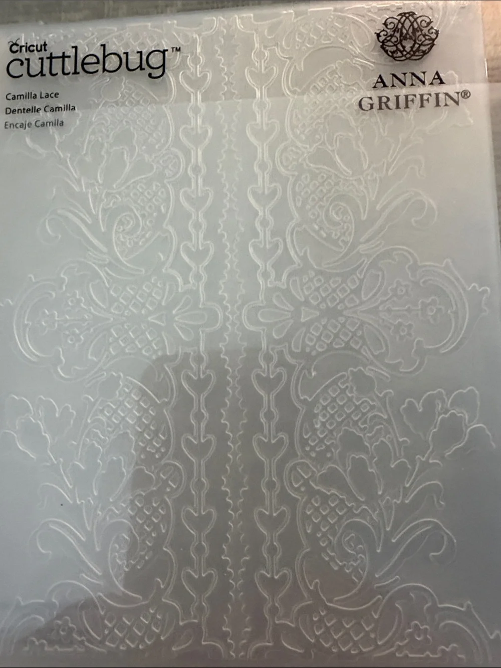 Cricut Anna Griffin Camilla lace embossing Folder